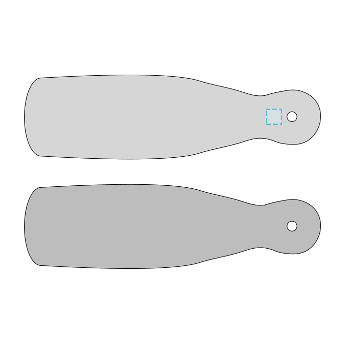 Langstrakt skjærebrett med grå årer Marmor